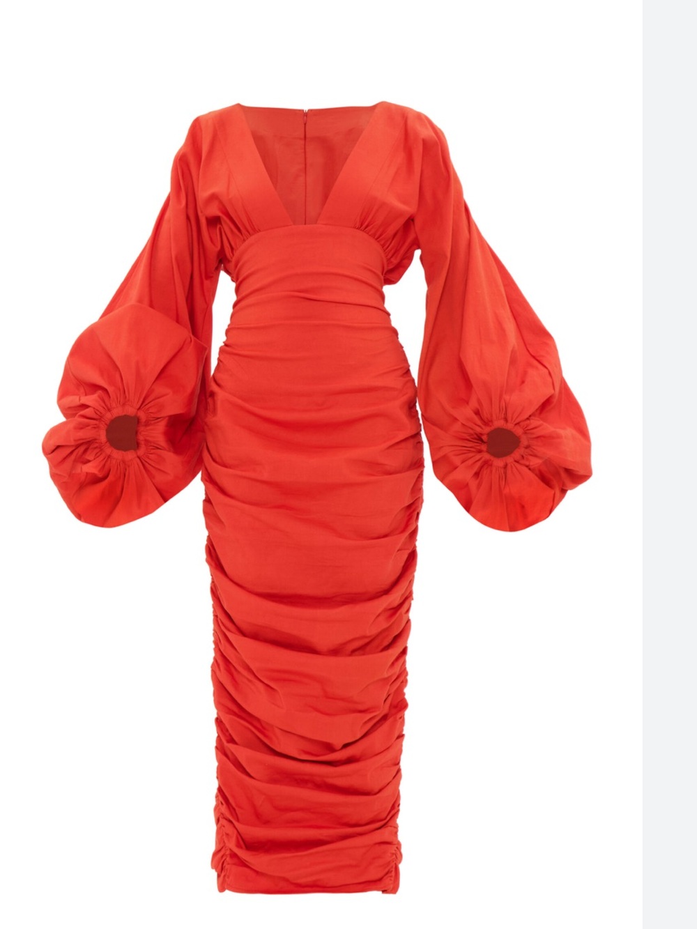 ANDREA IYAMAH Long Sleeve V-Neck Ruched Dress, can fit small-medium - Picture 9 of 16